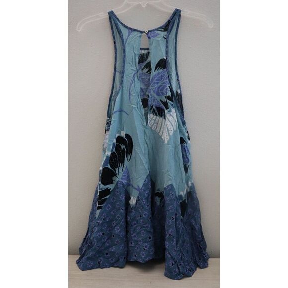 Free People OB564403 Womens Sz XS Blue "Someone Like You" Printed Slip Dress $88 - Picture 2 of 11